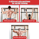Wall Mounted Doorframe Heavy Duty Pull Up Bar with Wristbands