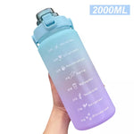 Sport Water Bottle with Straw and Time Marker Portable Leakproof Non-Toxic