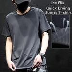 Silk Climbing Hiking Thin Cool Breathable Quick Drying Sports Short Sleeve Top