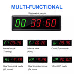 LED Display Interval Timer/Stopwatch with Remote and Wall Mount Brackets